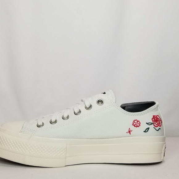 Converse Women's CTAS Lift Platform Oxfords Summer Embroidery Size 8 A10822C NWT - Picture 3 of 6